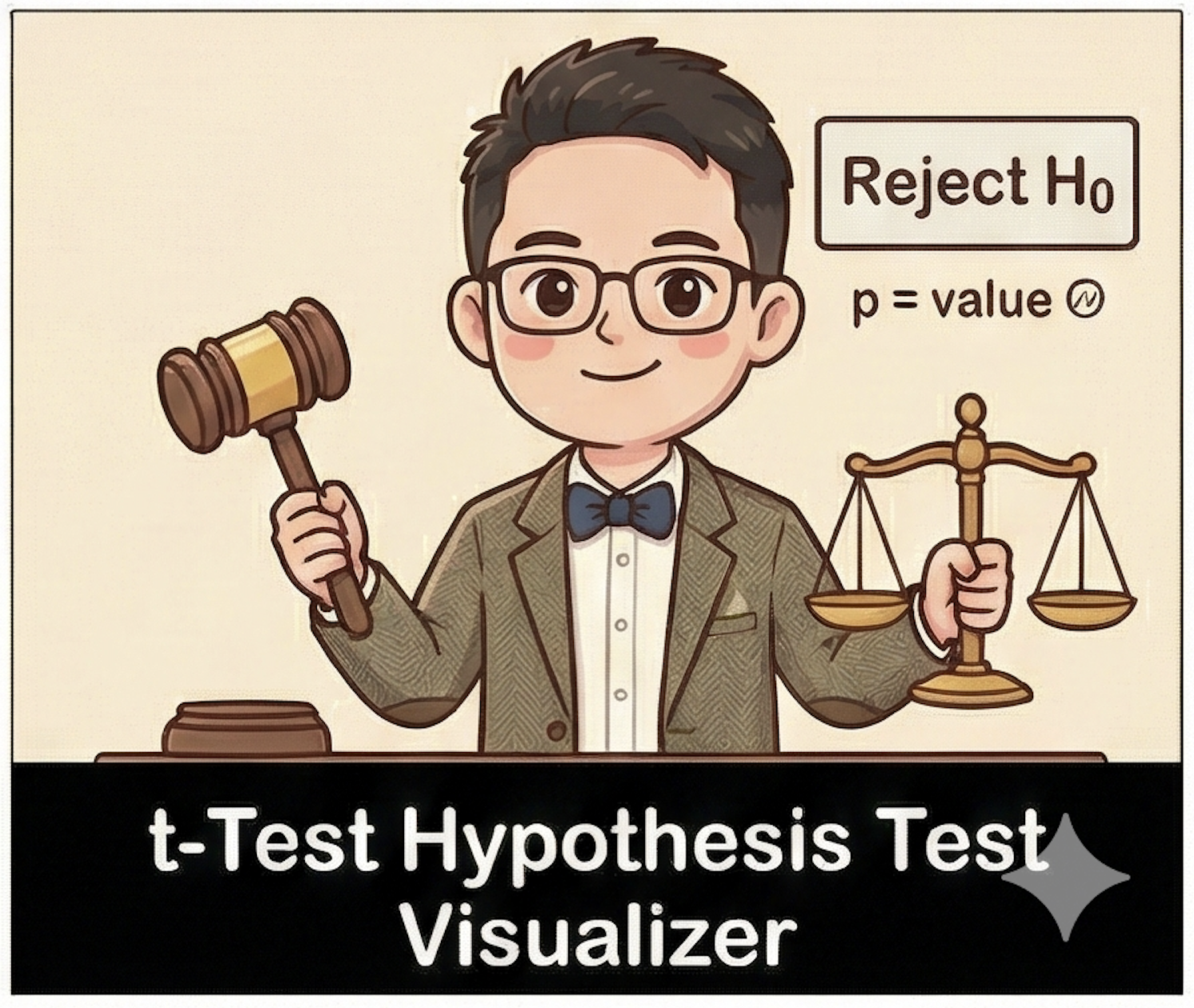 t-test hypothesis visualizer preview